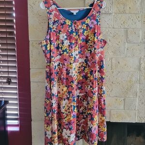 TIMEandTRU Floral sleeveless summer dress.